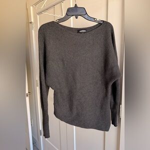 Express Women's Charcoal Crew Neck Sweater